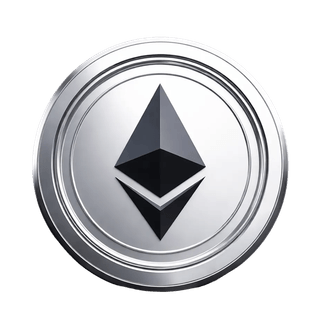 Icône flottante illustrant la pièce Ethereum (ETH)